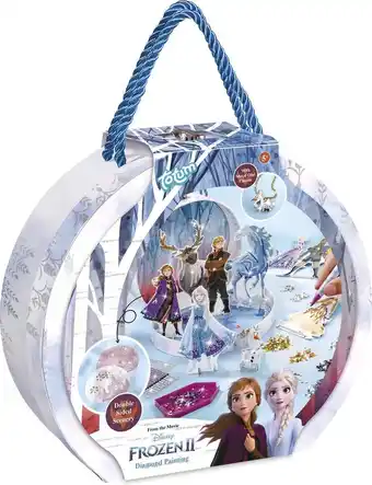 Bol.com Disney frozen totum knutselkoffertje diamond painting studio met anna en elsa - winter wonderland in koffertje cadeau tip knu aanbieding