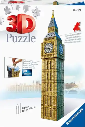 Bol.com Ravensburger big ben - 3d puzzel gebouw van 216 stukjes aanbieding