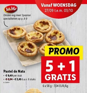 Lidl Pastel de Nata aanbieding