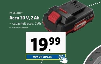 Lidl Accu 20 v, 2 ah aanbieding