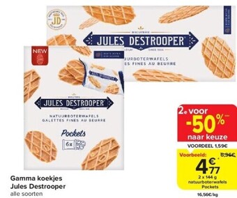 Carrefour Gamma koekjes jules destrooper aanbieding