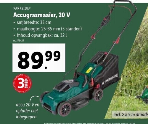 Lidl Accugrasmaaier, 20 v aanbieding