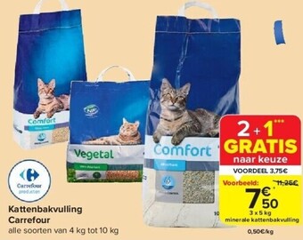 Carrefour Kattenbakvulling carrefour aanbieding