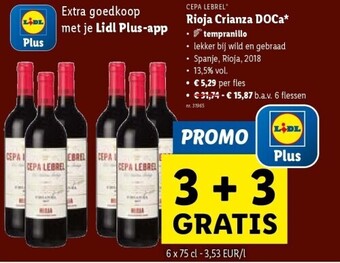 Lidl Rioja crianza doca aanbieding