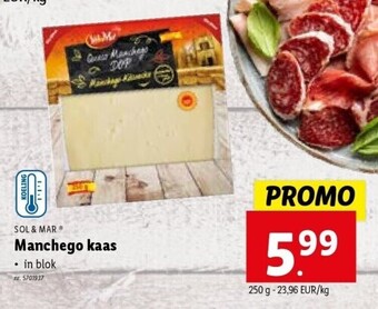 Lidl Manchego kaas aanbieding