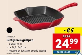 Gietijzeren grillpan
