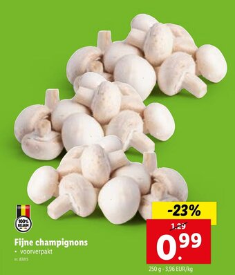Lidl Fijne champignons aanbieding