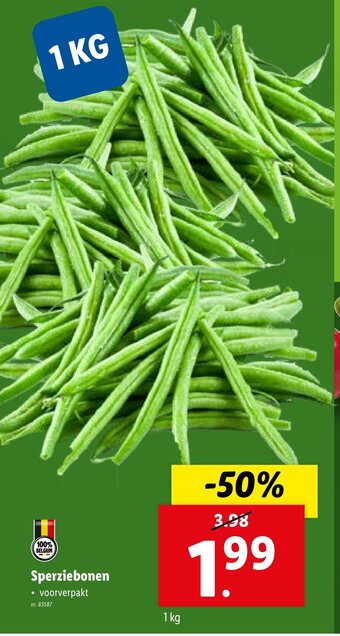 Lidl Sperziebonen aanbieding
