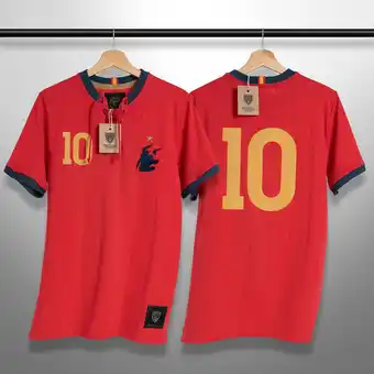 Decathlon T-shirt el toro retro met veters football volwassen vintage aanbieding