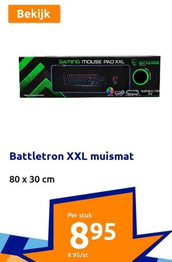Action Battletron XXL muismat 80 x 30cm aanbieding