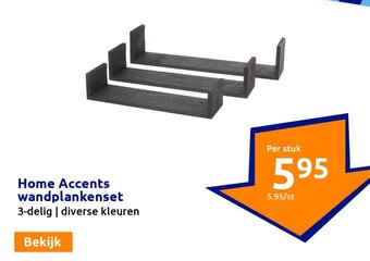 Action Home Accents wandplankenset 3-delig | diverse kleuren aanbieding
