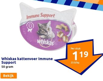 Action Whiskas kattenvoer Immune Support 50 gram aanbieding