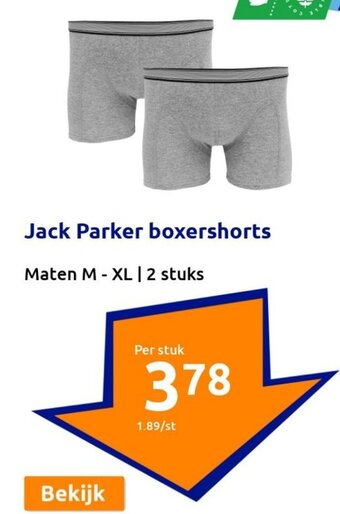 Action Jack Parker boxershorts Maten M - XL | 2 stuks aanbieding