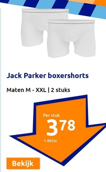 Action Jack Parker boxershorts Maten M - XXL | 2 stuks aanbieding
