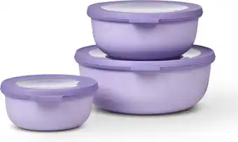 Bol.com Mepal - multikom cirqula vershouddoos set - 350 + 750 + 1250 ml - rond - vivid lilac aanbieding