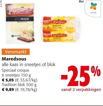 Colruyt Maredsous Speciaal croque 6 sneetjes 150 g of tradition Blok 500g aanbieding