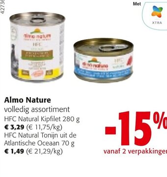 Almo Nature volledig assortiment HFC Natural Kipfilet 280 g of HFC Natural Tonijn uit de Atlantische Oceaan 70 g