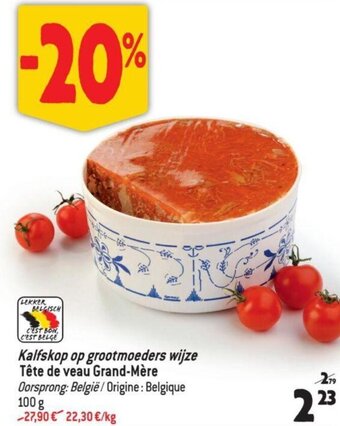Match Kalfskop op grootmoeders wijze 100g aanbieding