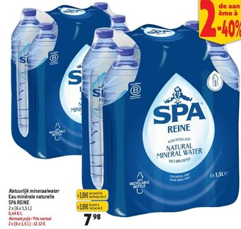 SPA REINE Natuurlijk mineraalwater 2 x (6 x 1.5L)