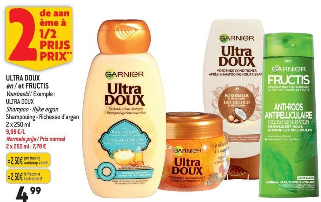 Match ULTRA DOUX en/et FRUCTIS aanbieding