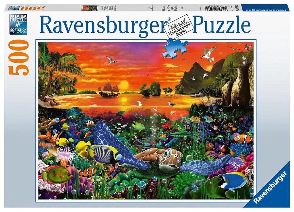 Bol.com Ravensburger puzzel schildpad in het rif - legpuzzel - 500 stukjes aanbieding