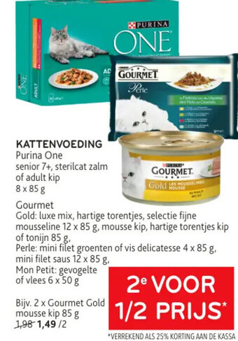 Alvo KATTENVOEDING Purina One , Gourmet aanbieding