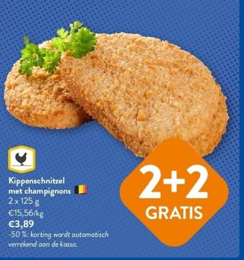 OKay Kippenschnitzel met champignons aanbieding