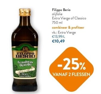 Filippo berio olijfolie extra vierge of classico 750 ml