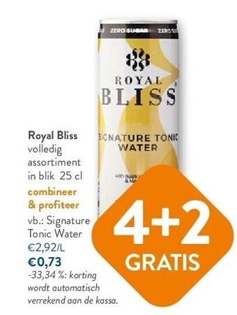 Royal bliss signature tonic water