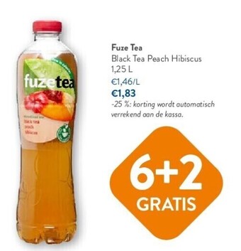 OKay Fuze tea black tea peach hibiscus 1,25 l aanbieding