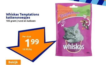 Action Whiskas temptations kattensnoepjes aanbieding