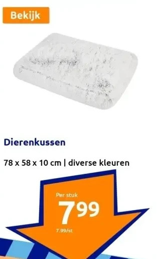 Action Dierenkussen aanbieding
