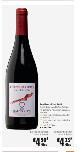 Colruyt Les hauts rocs 2021 aanbieding