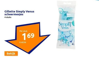Action Gillette simply venus scheermesjes aanbieding