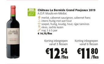 Colruyt Château la bernède grand poujeaux 2019 aanbieding