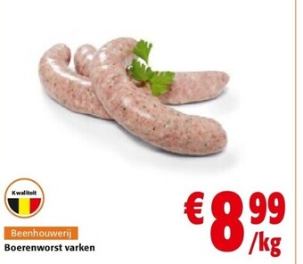 Colruyt Boerenworst varken aanbieding