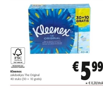 Colruyt Kleenex aanbieding