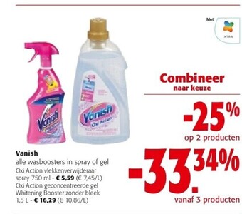 Colruyt Vanish oxi action vlekkenverwijderaar spray 750 ml aanbieding