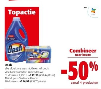 Colruyt Dash 51 dosissen 2,295 l aanbieding