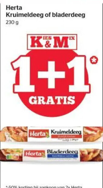 Spar Herta Kruimeldeeg of bladerdeeg 230 g aanbieding