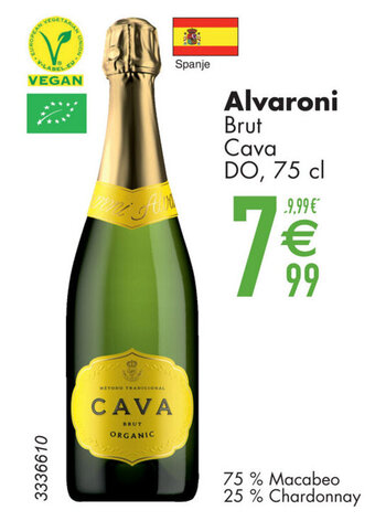 Alvaroni Brut Cava DO, 75 cl