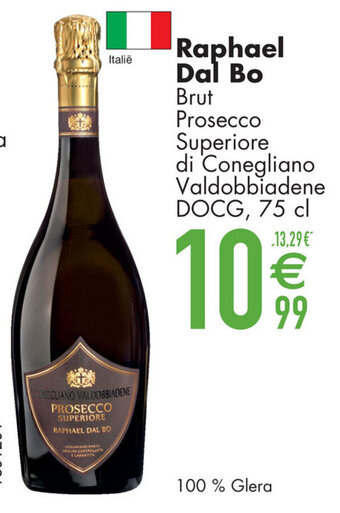Cora Raphael Dal Bo Brut Prosecco Superiore di Conegliano Valdobbiadene DOCG, 75 cl aanbieding