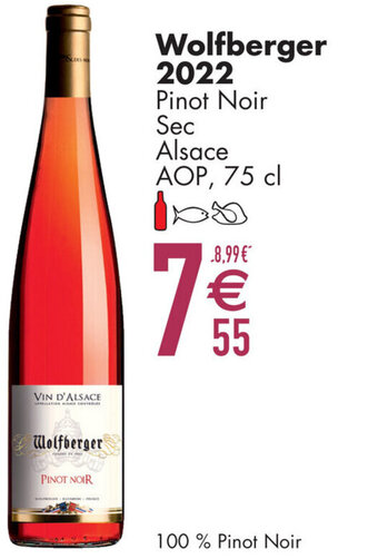 Cora Wolfberger 2022 Pinot Noir Sec Alsace AOP, 75 cl aanbieding