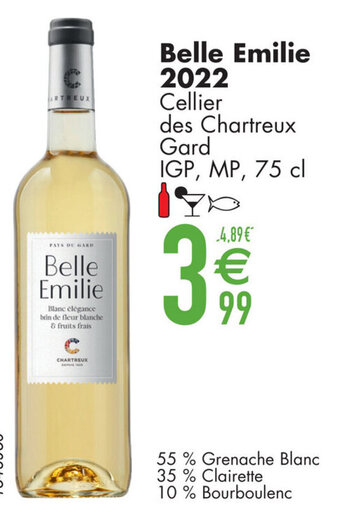 Cora Belle Emilie 2022 Cellier des Chartreux Gard IGP, MP, 75 cl aanbieding