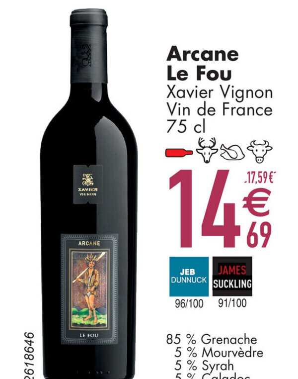 Cora Arcane Le Fou Xavier Vignon Vin de France 75CL aanbieding