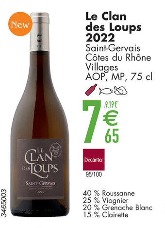 Cora Le Clan des Loups 2022 Saint-Gervais Côtes du Rhône Villages AOP, MP, 75 cl aanbieding