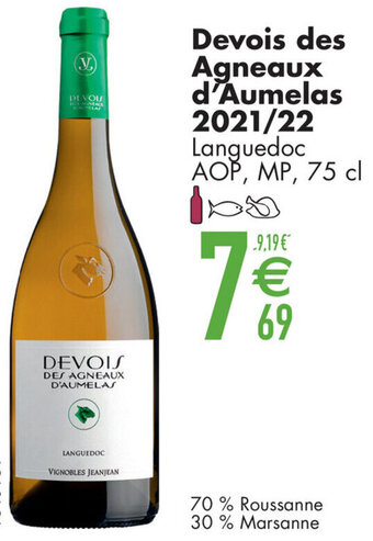 Cora Devois des Agneaux d'Aumelas 2021/22 Languedoc AOP, MP, 75 cl aanbieding