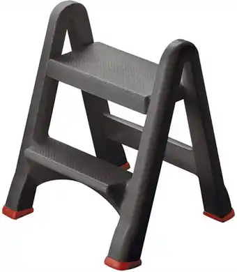 Curver opstapje inklapbaar - 49,5x17,2x64cm - antraciet/rood