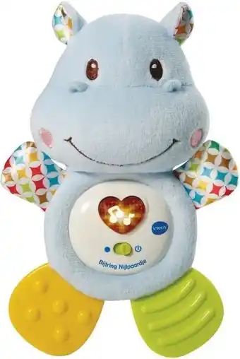 Bol.com Vtech baby bijtring nijlpaardje - educatief babyspeelgoed - liedjes en geluiden - 0 tot 24 maanden aanbieding