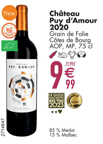 Cora Château Puy d'Amour 2020 Grain de Folie Côtes de Bourg AOP, MP, 75 cl aanbieding